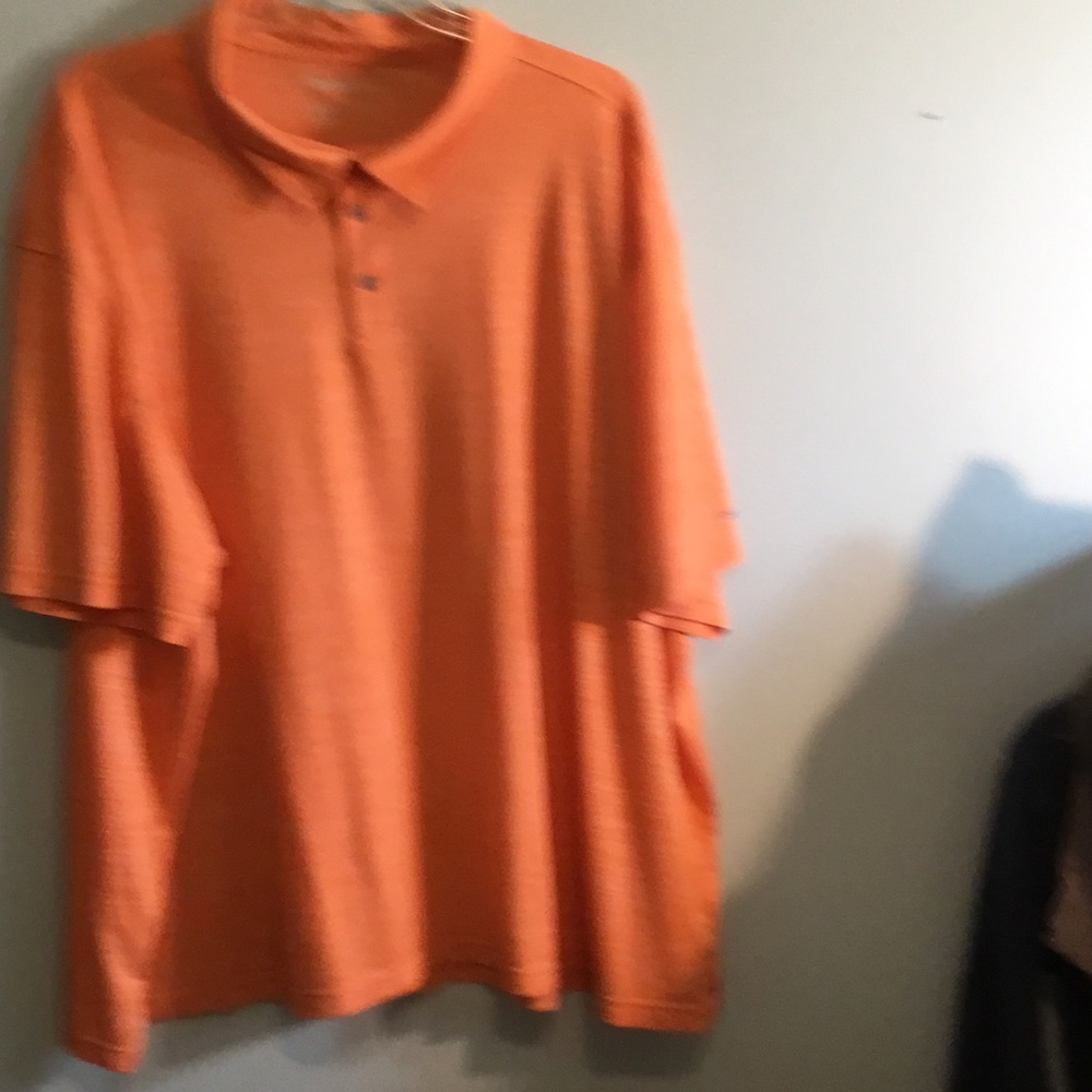 Reebok Men's Orange Short-Sleeve Polo